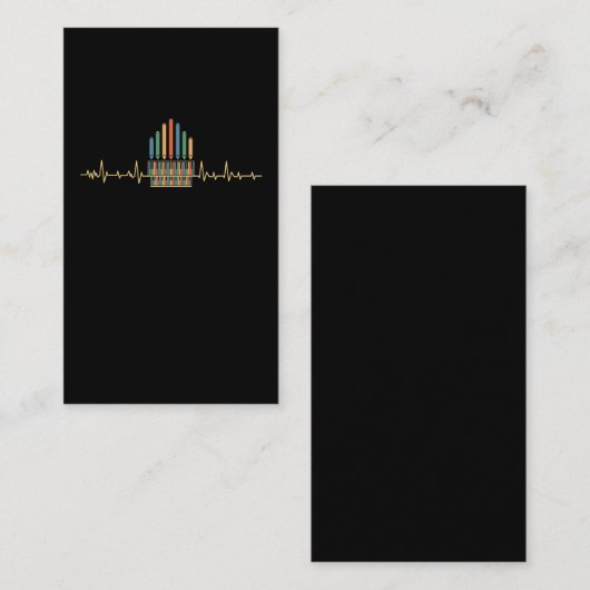 Retro Pipe Organ Church Music Organist Visitekaartje (Voorkant / Achterkant)