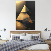 Retro Piramide van de Tijd Canvas Afdruk (Insitu (Slaapkamer))
