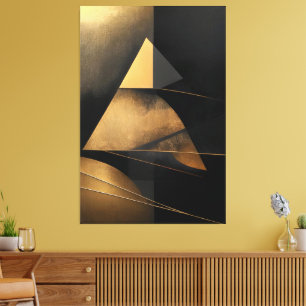 Retro Piramide van de Tijd Canvas Afdruk