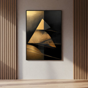Retro piramide van de tijd perfect poster