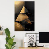 Retro Piramide van Tijd Poster (Thuiskantoor)