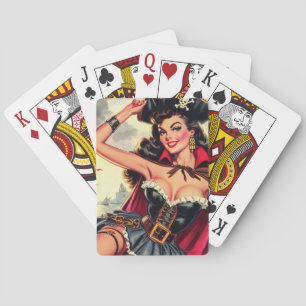 Retro Pirate Pin Up Pokerkaarten