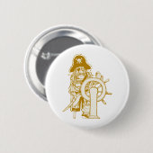 Retro Pirate Ronde Button 5,7 Cm (Voorkant /achterkant)