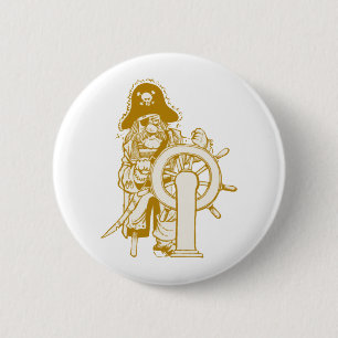 Retro Pirate Ronde Button 5,7 Cm
