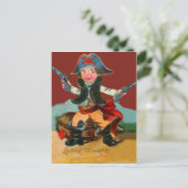  Retro Pirate Valentijn Kaart (Staand voorkant)