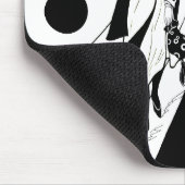Retro Pistermodel, Vintage Art Deco Mode Muismat (Hoek)
