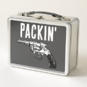 RETRO PISTOOL 1ST AMMENDINGPAKKET' METAL LUNCHBOX (Voorkant)