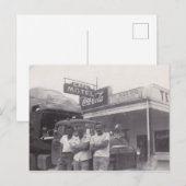 Retro Pit Bar-b-cue teken Vrachtwagenchauffeur Caf Feestdagenkaart (Voorkant / Achterkant)