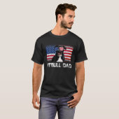 Retro Pitbull Hondenliefhebber Eigenaar Vaderdag T-shirt (Voorkant volledig)