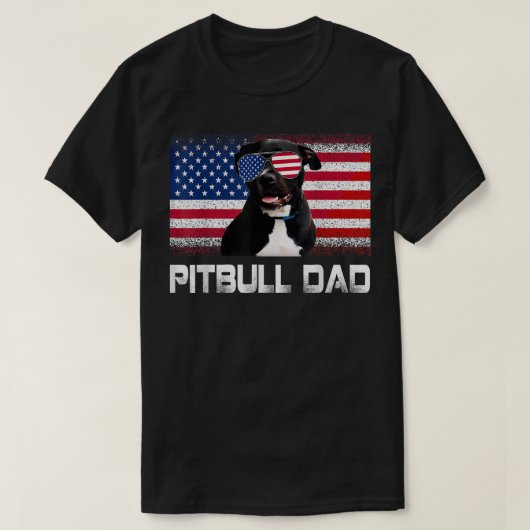 Retro Pitbull Hondenliefhebber Eigenaar Vaderdag T-shirt (Design voorkant)