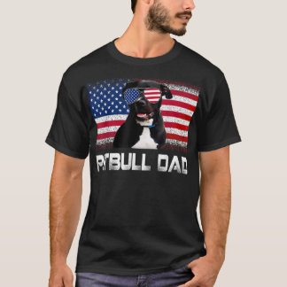 Retro Pitbull Hondenliefhebber Eigenaar Vaderdag T-shirt