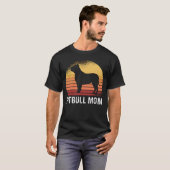 Retro Pitbull Moeder Pitbull Hond Eigenaar jongen T-shirt (Voorkant volledig)