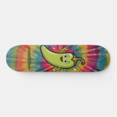 Retro Pittige Groene Peper Persoonlijk Skateboard (Horizontaal)