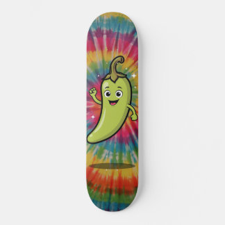 Retro Pittige Groene Peper Persoonlijk Skateboard