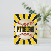 RETRO PITTSBURGH BASEBALL BRIEFKAART (Staand voorkant)