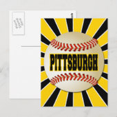 RETRO PITTSBURGH BASEBALL BRIEFKAART (Voorkant / Achterkant)