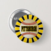 RETRO PITTSBURGH BASEBALL RONDE BUTTON 5,7 CM (Voorkant /achterkant)