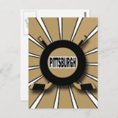 RETRO PITTSBURGH HOCKEY BRIEFKAART (Voorkant / Achterkant)