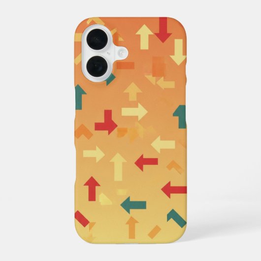 Retro Pixel Arrows iPhone 16 Hoesje (Achterkant)