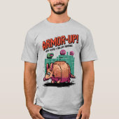 Retro Pixel Art Armadillo Video Game Design T-shirt (Voorkant)