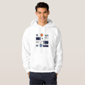 Retro Pixel Art Codeeressentials Software Ontwikke Hoodie (Voorkant volledig)
