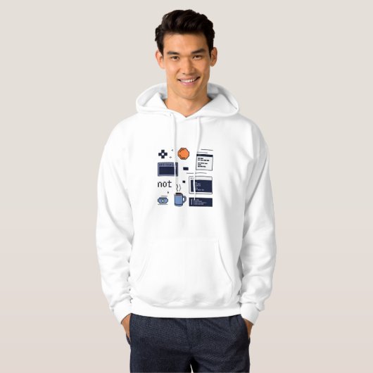 Retro Pixel Art Codeeressentials Software Ontwikke Hoodie (Voorkant volledig)