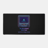 Retro Pixel Art Tech Vader Persoonlijk Cadeau Bureaumat (Voorkant)