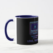 Retro Pixel Art Tech Vader Persoonlijk Cadeau Mok (Links)