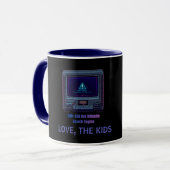 Retro Pixel Art Tech Vader Persoonlijk Cadeau Mok (Voorkant links)
