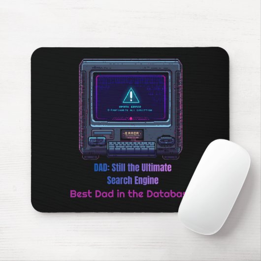 Retro Pixel Art Tech Vader Persoonlijk Cadeau Muismat (Met muis)