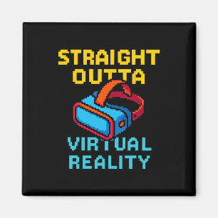 Retro Pixel Art Virtual Reality Grafisch Voor Een  Magneet