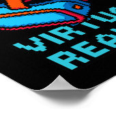 Retro Pixel Art Virtual Reality Grafisch Voor Een  Poster (Hoek)