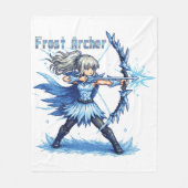 Retro Pixel Art Vorst Boogschutter Krijger Fleece Deken (Voorkant)