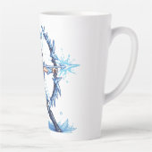 Retro Pixel Art Vorst Boogschutter Krijger Latte Mok (Rechts)