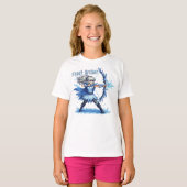 Retro Pixel Art Vorst Boogschutter Krijger T-shirt (Voorkant volledig)