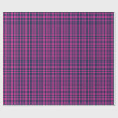 Retro Pixel Buffalo Check in Pink Navy Cadeaupapier (Vlak)