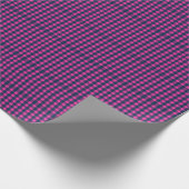 Retro Pixel Buffalo Check in Roze Navy Cadeaupapier (Hoek)