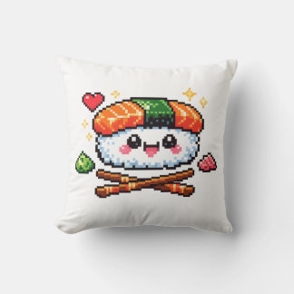 Retro Pixel Cute Kawaii Sushi Cushion Pillow Kussen