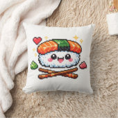 Retro Pixel Cute Kawaii Sushi Kussen Kussenhoes (Deken)