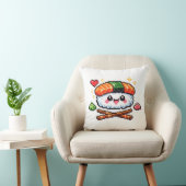 Retro Pixel Cute Kawaii Sushi Kussen Kussenhoes (Stoel)