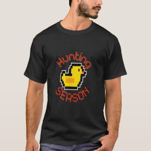 Retro Pixel Eend Jacht Seizoen Ontwerp T-shirt