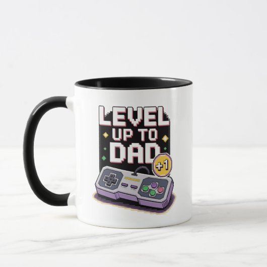 Retro Pixel Gamer Dad Gamer-geïnspireerde Vadersch Mok (Links)