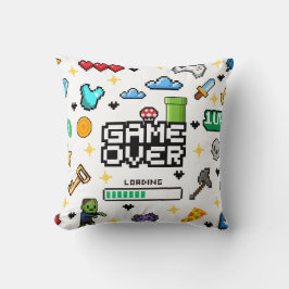 Retro Pixel Gaming Throw Cushion Video Gamer Gift Kussen