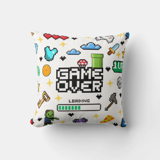 Retro Pixel Gaming Throw Cushion Video Gamer Gift Kussen