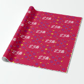 Retro Pixel Geometrisch Patroon Aangepaste Leeftij Cadeaupapier (Uitgerold)