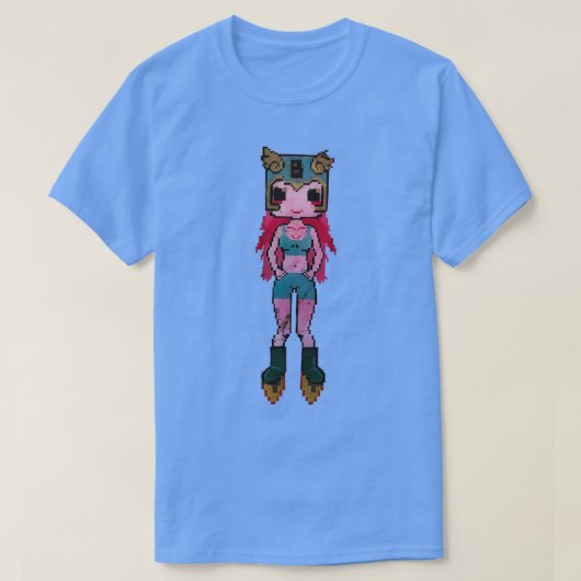 Retro Pixel Girl T-shirt (Design voorkant)