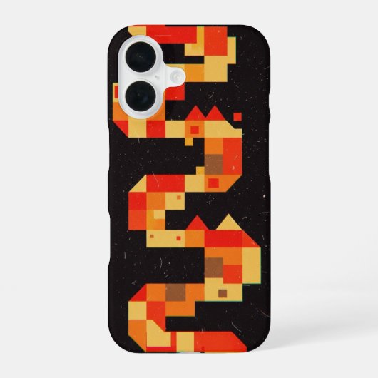 Retro Pixel Path iPhone 16 Hoesje (Achterkant)