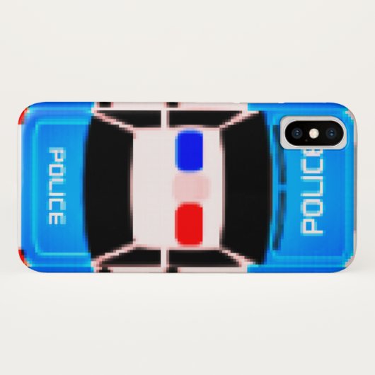 Retro pixel politie autohoes Case-Mate iPhone case (Achterkant (horizontaal))