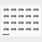 Retro Pixel SNES Controller Ronde Sticker (Vel)
