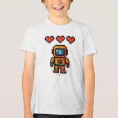Retro Pixel Space Kinder T-shirt (Voorkant)